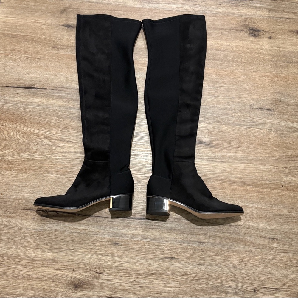 Women’s Size 9.5 Calvin Klein Black Over-the-Knee Block Heel Boots